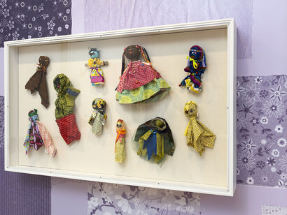 Dolls of gratitude, exhibition view. Courtesy of Frye Art Museum
