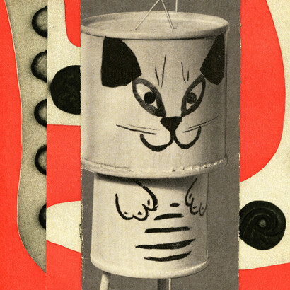 Erica Baum, Red tin cat, 2025, from Fabrications. Courtesy of George Eastman Museum