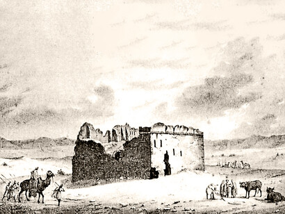 Frédéric Cailliaud, La llamada Iglesia de San Jorge, 'Ain Ris, el-Heiz, el-Bahariya, Egipto