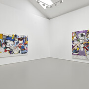 Eddie Martinez, Purple flopper, exhibition view. Courtesy of Galerie Max Hetzler