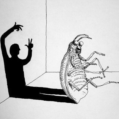 Criatura de «La metamorfosis» como una estilizada cucaracha