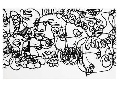 Danilo Bucchi, Volume, 2022, resina e smalto su tela, 130x200 cm