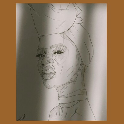 Il rilievo solleva dalla carta la fatica e la precisione di un volto disilluso