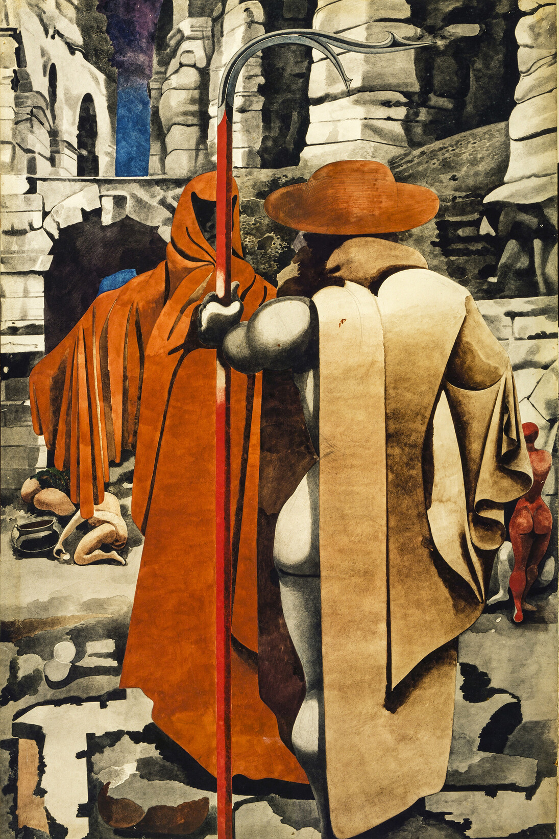 Edward Burra, The Watcher, c. 1937, Watercolour on paper, Scottish National Gallery of Modern Art, © Estate of the Artist, c/o Lefevre Fine Art, London