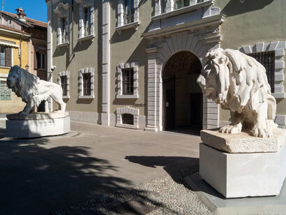 Domenico Ghidoni, Leoni, vista della mostra. Per gentile concessione della Fondazione Brescia Musei