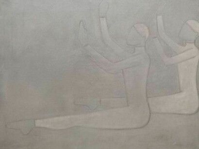 Silke Otto-Knapp, Two Figures (sitting) 2011, 100x130cm