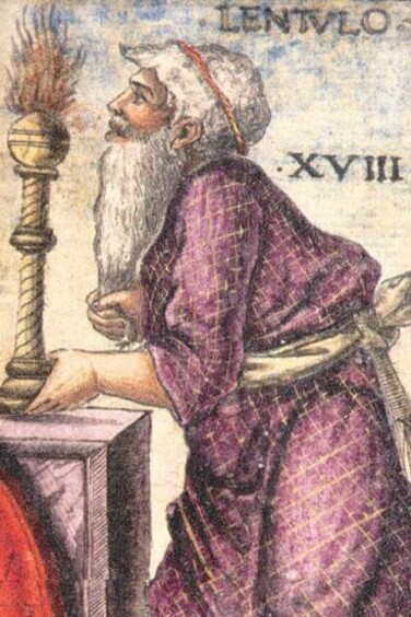 Lentulo (XVIII), carta del mazzo di tarocchi Sola Busca, 1491