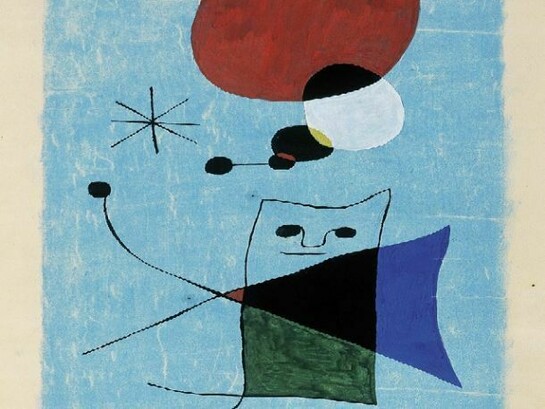 Joan Miró - Sketch for the Terrace Plaza Hotel, Cincinnati - 1947 circa - Guazzo, pastelli, inchiostro e matita su carta, 48,9 x 126,8 cm - Fundació Pilar i Joan Miró, Mallorca © Successió Miró by SIAE 2012
Foto: © Joan Ramón Bonet & David Bonet / Cortesía Archivo Fundació Pilar i Joan Miró a Mallorca