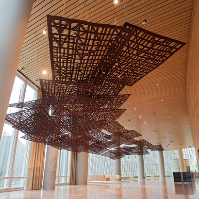 Cristina Iglesias, Cúpula inclinada suspendida, 2011. Courtesy of Museo de Bellas Artes de Bilbao