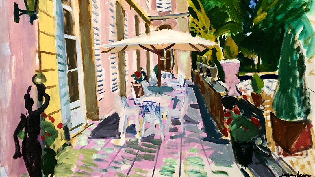 Jason Berger, Terrace, Pink villa, 2001. Courtesy of Childs Gallery 