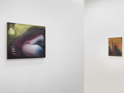 Rebecca Morgan, Painting in the apocalypse, exhibition view. Courtesy of Asya Geisberg Gallery