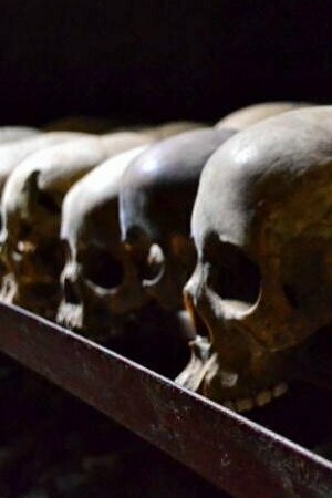 Fosas comunes en el Memorial del Genocidio de Nyamata, Ruanda