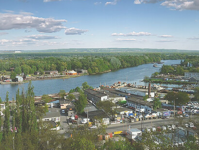 Oder River in Szczecin, Poland