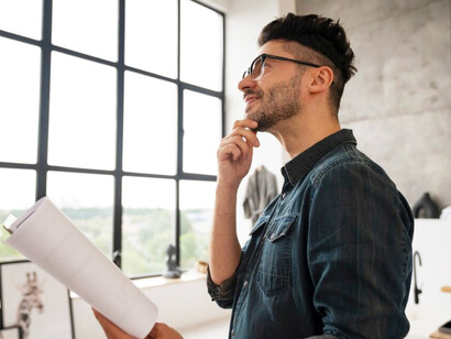 Dedicated professional confidently tackling his project while learning something new every day
