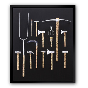 Wu Yuren, Heritage No. 1, 2015, metal, wood, glass, 58 1/4 x 48 7/8 x 5 7/8 inches (148 x 124 x 15 cm)