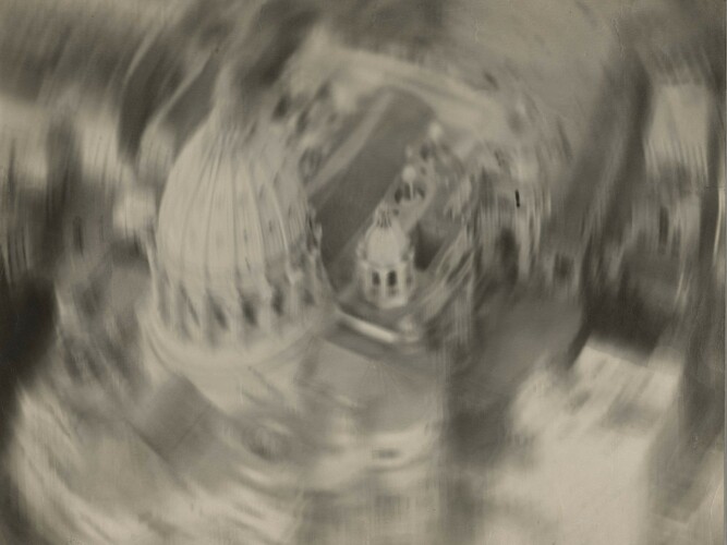 Filippo Masoero, Descending over Saint Peter (Scendendo su San Pietro), ca. 1927–37 (possibly 1930–33), Gelatin silver print, 24 x 31.5 cm, Touring Club Italiano Archive