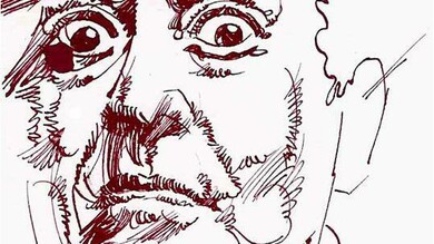 Ritratto di Carmelo Bene, penna e inchiostro su carta