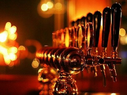 Beer machine in a pub