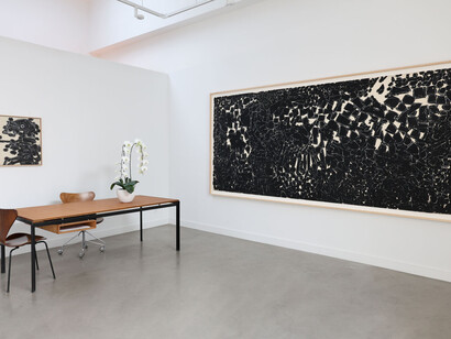 Lee Mullican, Silent shades, exhibition view. Courtesy of Marc Selwyn Fine Art