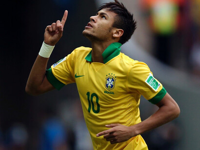 Neymar con la selección de Brasil