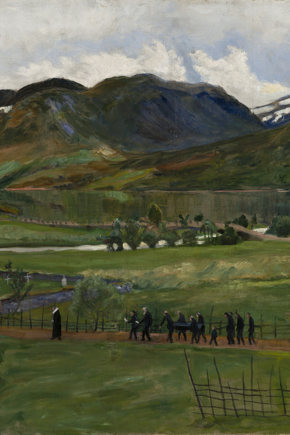 Nikolai Astrup, Funeral Day in Jølster, Before 1908, Oil on canvas, 68 x 73 cm, The Savings Bank Foundation DNB/The Astrup Collection/KODE Art Museums of Bergen. Photo © Dag Fosse/KODE, detail