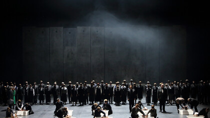 «La juive»: Ópera Estatal de Baviera (2016), producción de Calixto Bieito con Aleksandra Kurzak en el papel de Rachel y Roberto Alagna en el de Eléazar