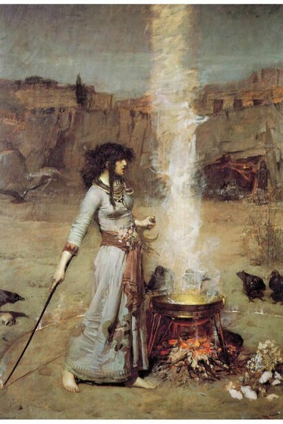 John William Waterhouse. The Magic Circle, 1886. Londra, tate Gallery.