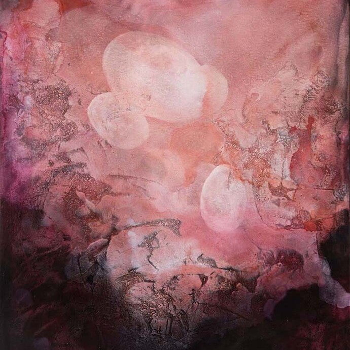 Federica Rossi, dalla serie The living cell, 2017, acrilico su tela, cm. 120x100.