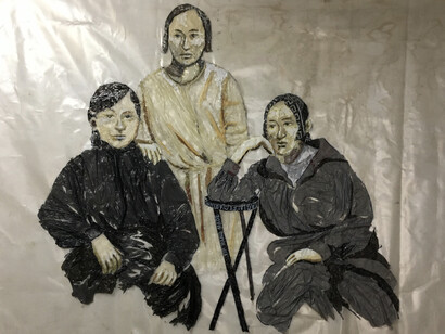Mariam-apa, plastic bags on polythylene, 135X150 cm, 2020