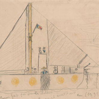 Repurposed. Creative reuse in the library collection, artwork in exhibition. Courtesy of Museums of History NSW