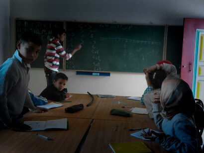 A children's classroom in Morocco. Sometimes it would feel like they prepare you to enter a war zone and not a classroom