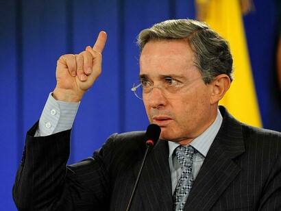 Álvaro Uribe, presidente de Colombia entre 2002 y 2010, encabezó el partido del No