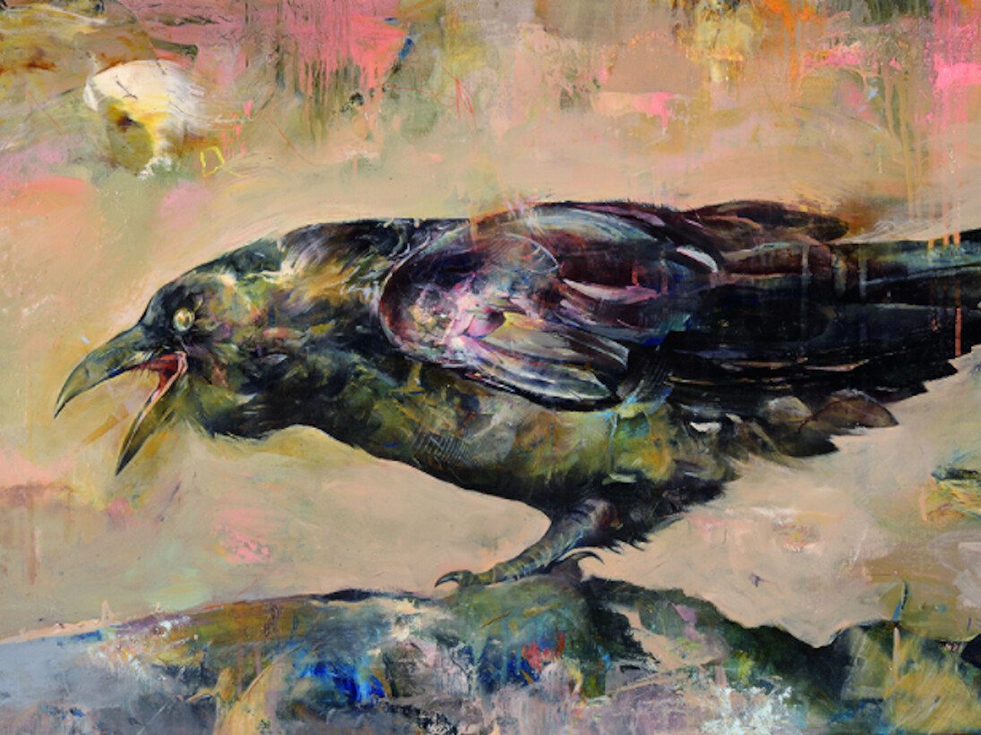 Kent Williams, Raven, 2017. Courtesy of 101/EXHIBIT