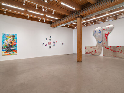 Albert Oehlen and Kim Gordon, exhibition view. Courtesy of Corbett vs. Dempsey