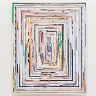 Nana & Felix, 5mm of Ibid – Ways of Seeing Series, 2013, 60 x 75 cm, 60 inject prints, shredded photograph placed on a mirror