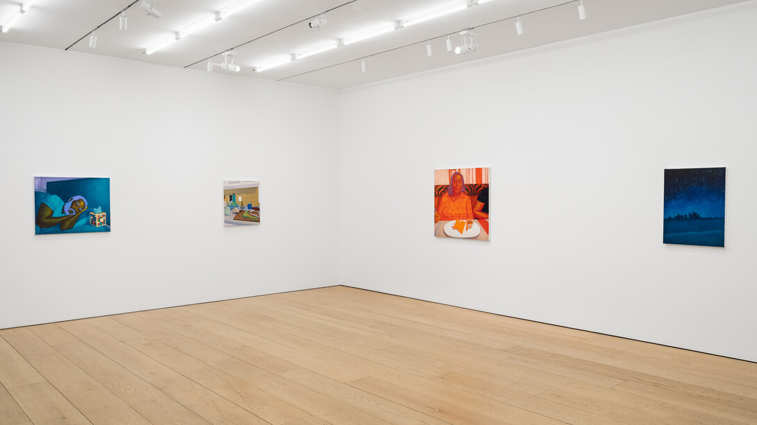 Arcmanoro Niles, When there’s nothing I can do, I go to my heart, exhibition view. Courtesy of Lehmann Maupin Gallery