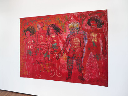 Gerald Jackson, The rooftop paintings at 255 Bowery, exhibition view. Courtesy of Parker Gallery