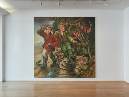 The Art of Steven Campbell, Exhibition view. Courtesy of Marlborough Fine Art