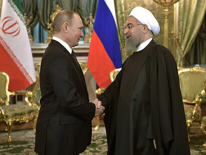 Vladimir Putin and President of Iran Hassan Rouhani