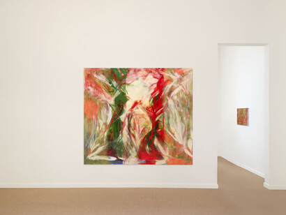 Sydney Acosta, Eros red nights, exhibition view. Courtesy of Hoffman Donahue