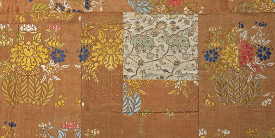 Ceremonial Priest’s Robe, kesa, Edo period, ca. 1700 Japan Silk and paper with gold leaf H 118 cm; W 197 cm