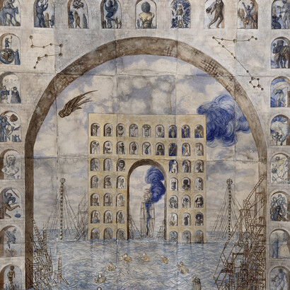 Kahn & Selesnick: The arch, Triumphal arch one (detail), 2026. Courtesy of the Schoolhouse Gallery