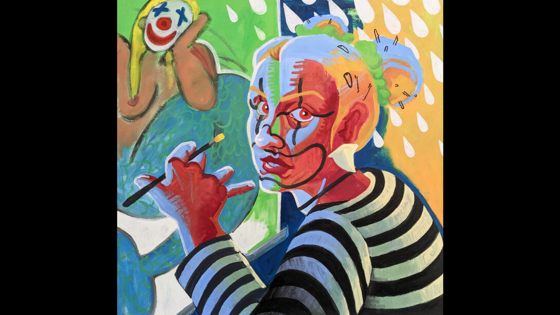 Lily Hollinden, Clown With A Shark Tooth Earring. Courtesy of Bruno David Gallery