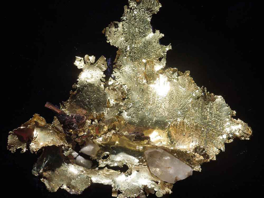 Pieza de oro expuesta en anteriores ediciones de Expominer