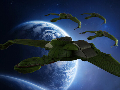 La nave klingonia Bird of Prey tiene la misión de rescatar a unas ballenas en «Viaje a las estrellas IV»