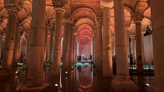 Interior, Basilica Cistern, Istanbul, Turkey