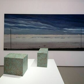 Installation views of work by Robert Marsden and Jock McFadyen, image © Philip Sayer (2014) courtesy of Marsden Woo Gallery