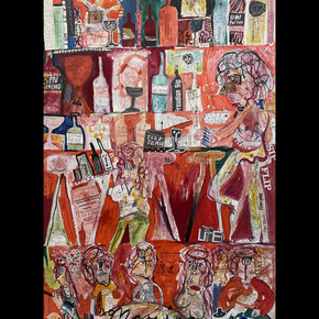 Devon Marinac, detail of Shirley’s Throbbing Temple (2019), mixed media on archival paper, 45x90 inches, Courtesy of the artist and Van Der Plas Gallery