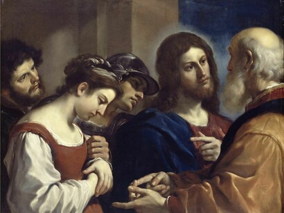 O episódio bíblico do 'Pericope Adulterae' segundo Guercino (1621)