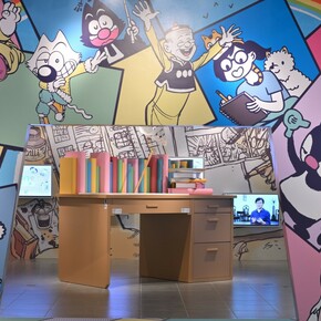 Comic fun for all: the magic of Hong Kong Comedy comics, exhibition view. Courtesy of Hong Kong Heritage Museum